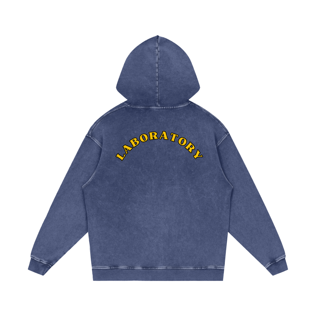 LABORATORY - Snow Washed Loose Cotton Hoodie