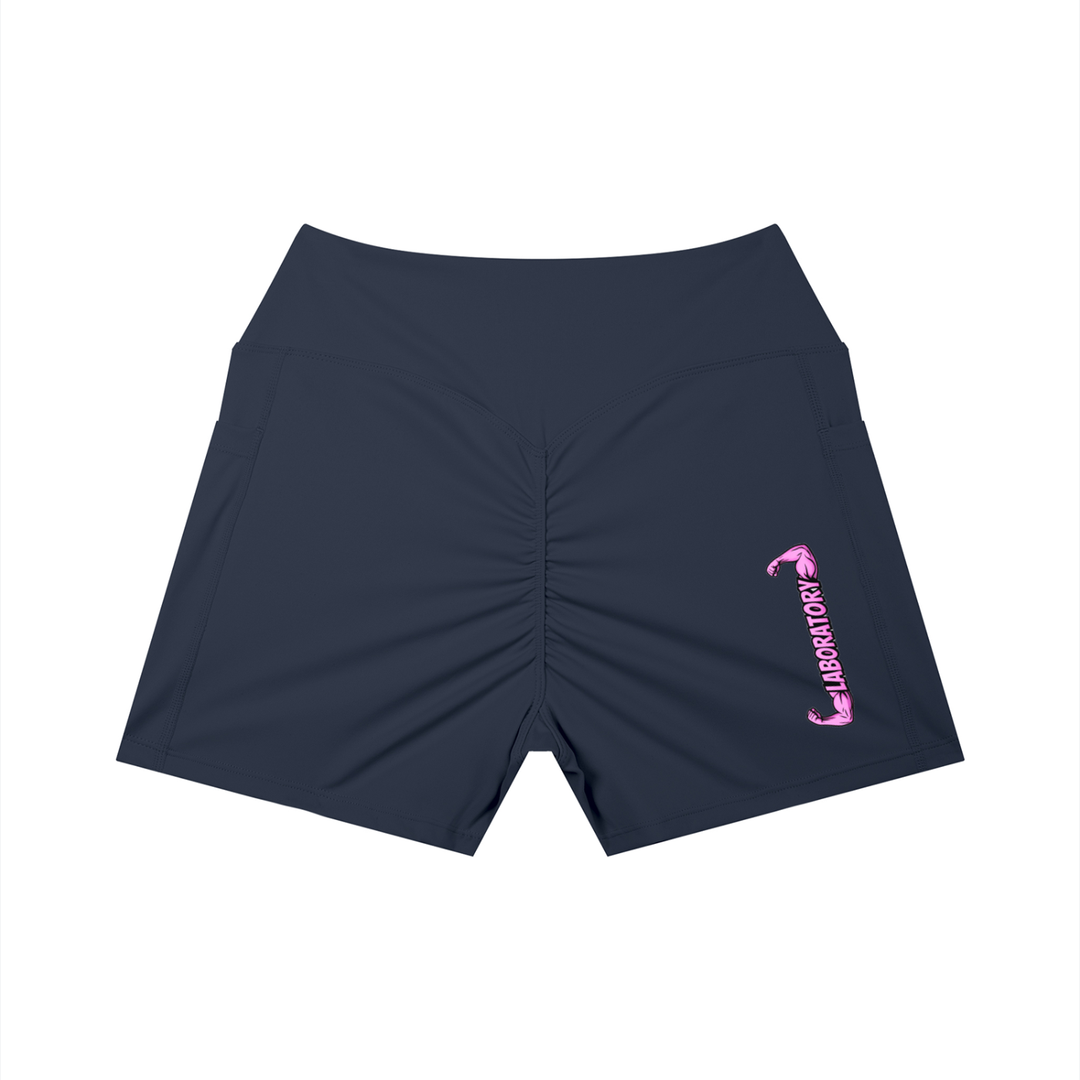 LABORATORY Women’s High Rise Pocket Yoga Shorts PNK