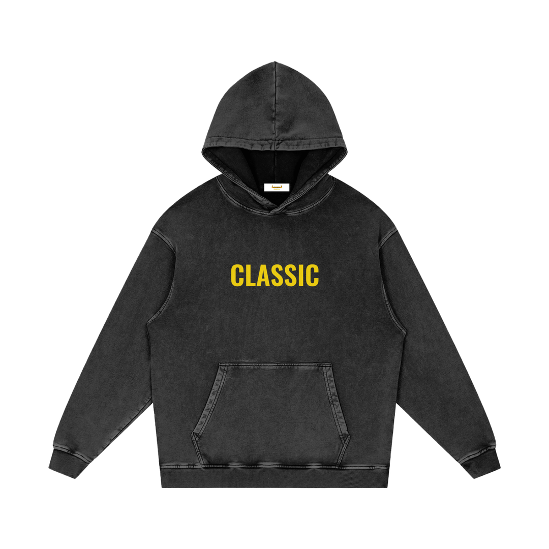 LABORATORY - Snow Washed Loose Cotton Hoodie