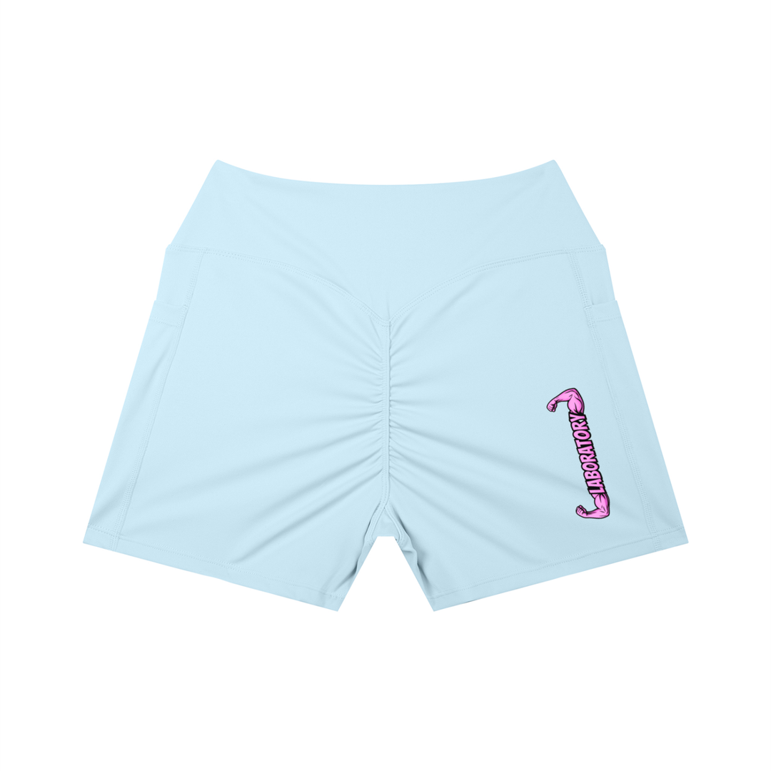 LABORATORY Women’s High Rise Pocket Yoga Shorts PNK