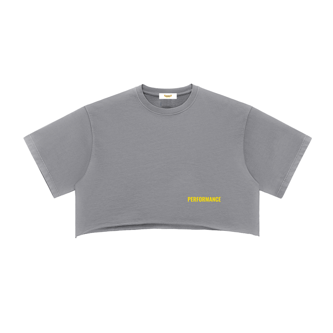 LABORATORY - WMS Raw Edge Crop Top - SKULL