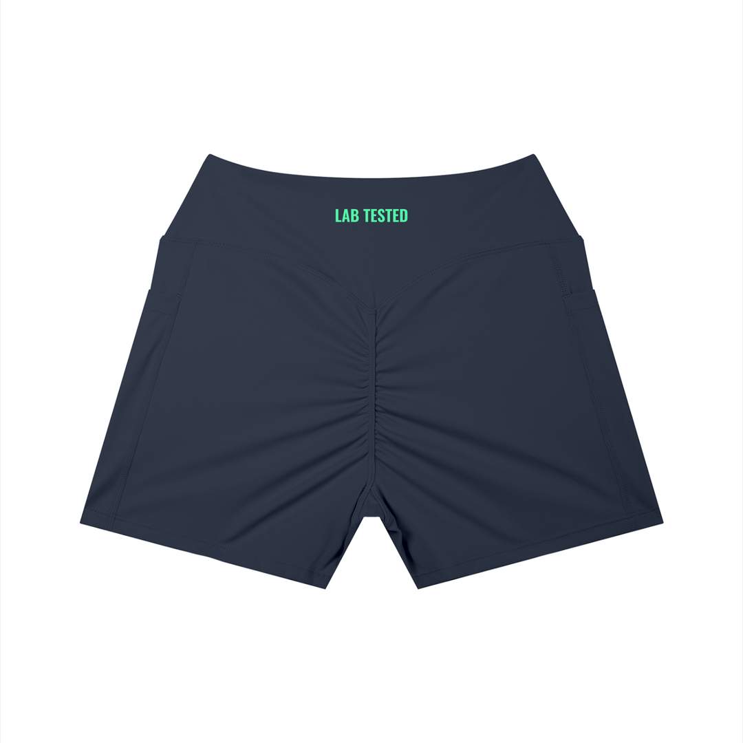 LABORATORY Women’s High Rise Pocket Yoga Shorts - sage green