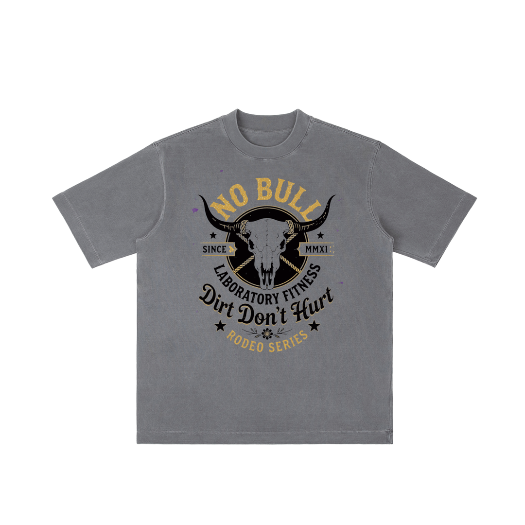 LABORATORY - Vintage Wash Drop Shoulder T-shirt - NO BULL