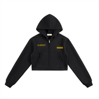 LABORATORY WMS - Essential Cropped Zip-Up Hoodie