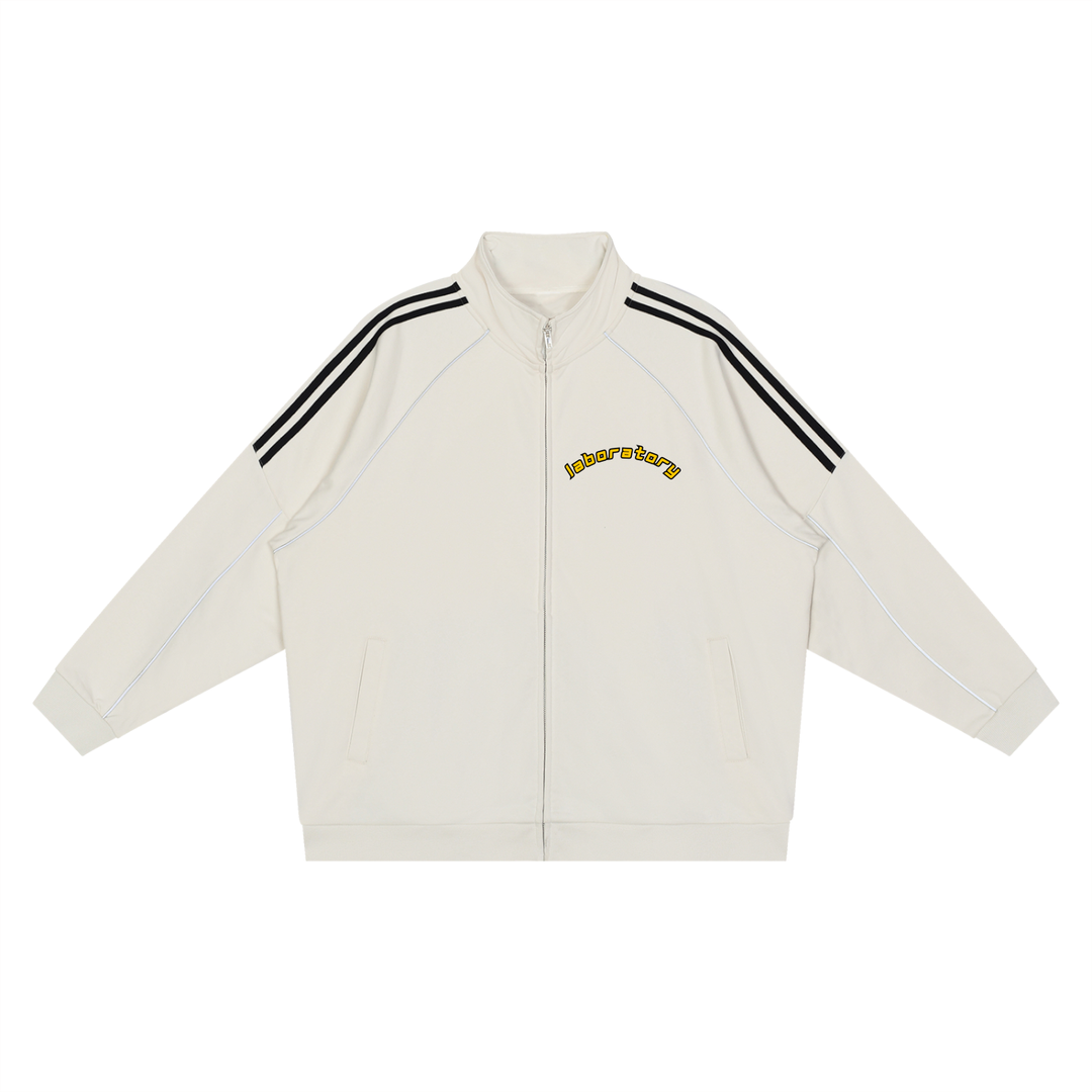 LABORATORY - Reflection Striped Raglan Sleeve  Jacket