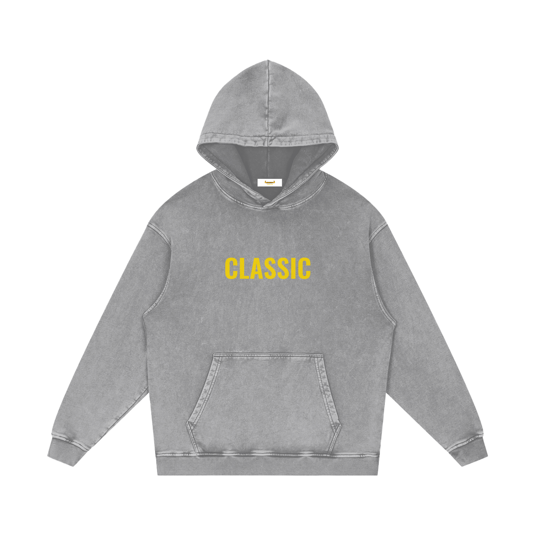 LABORATORY - Snow Washed Loose Cotton Hoodie