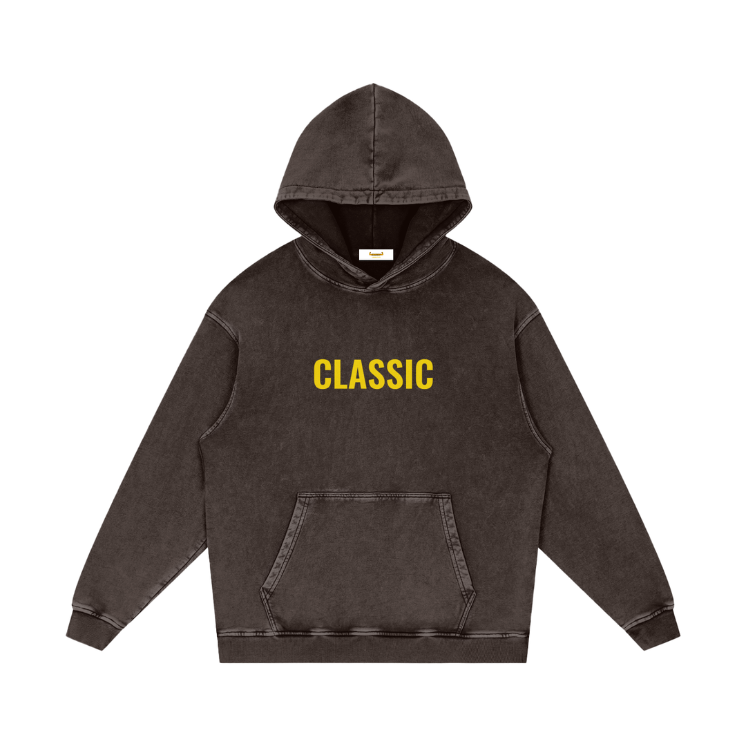 LABORATORY - Snow Washed Loose Cotton Hoodie