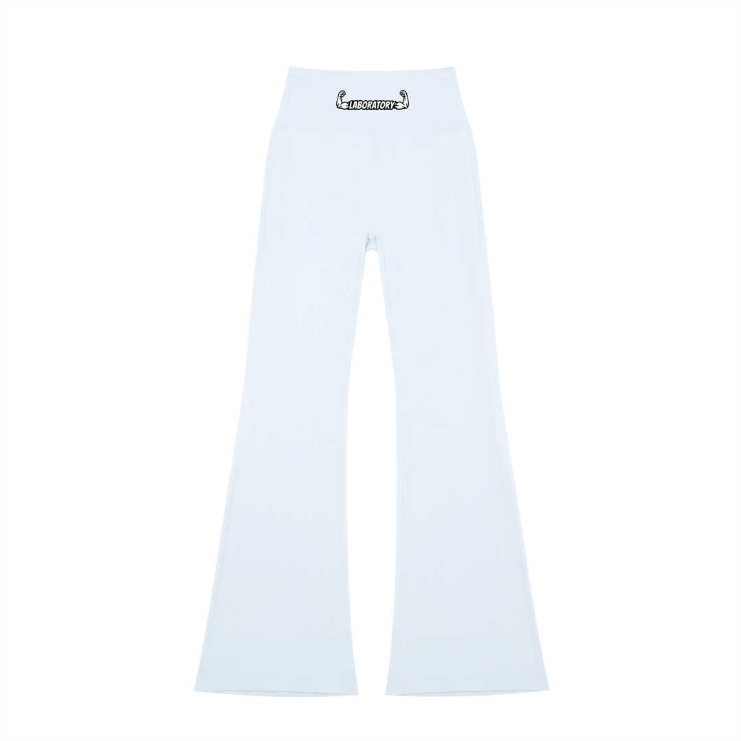 Laboratory Women's High-Waisted Flare Leggings BLK Ink logo