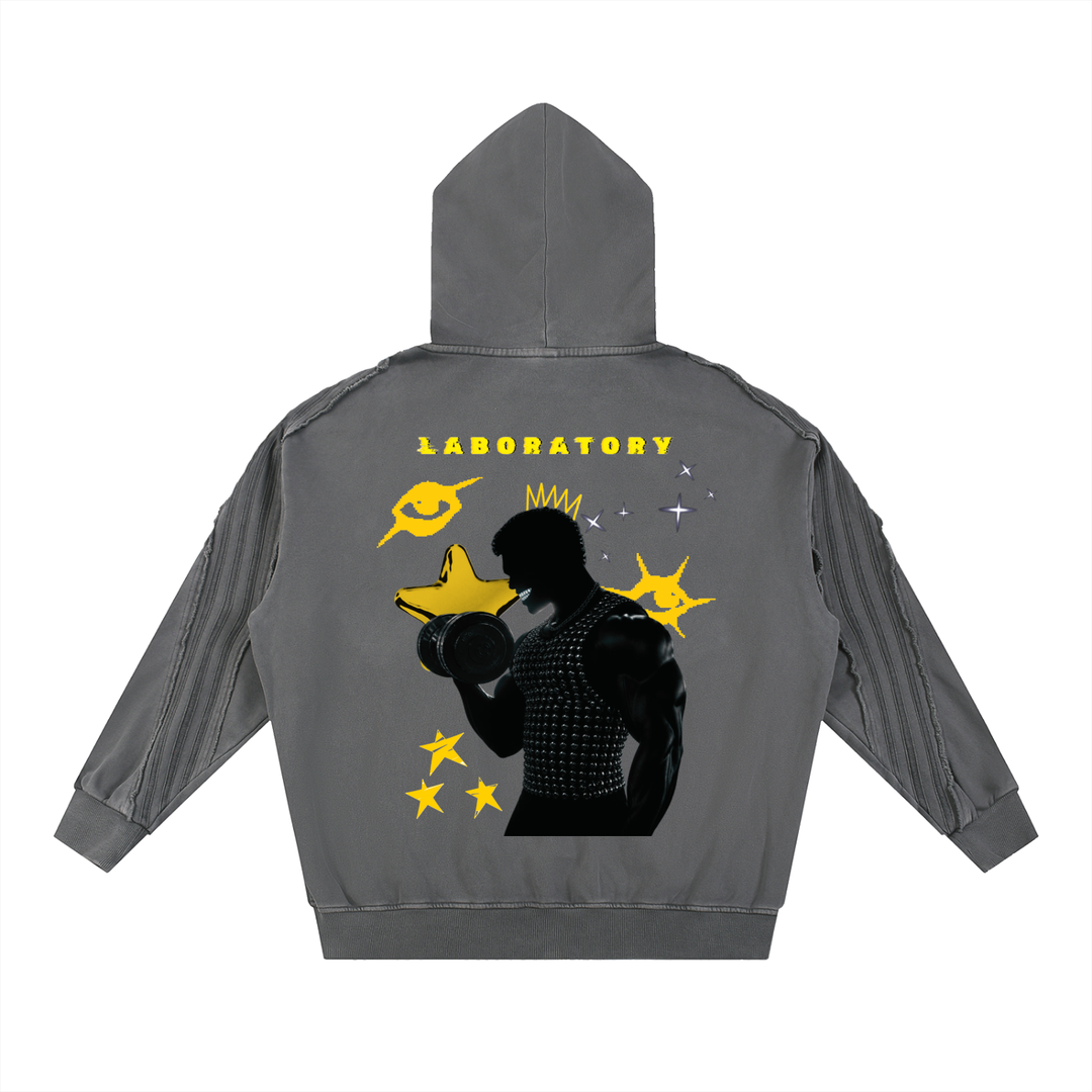 LABORATORY Raw Edge Zip Hoodie - GOLD RUSH