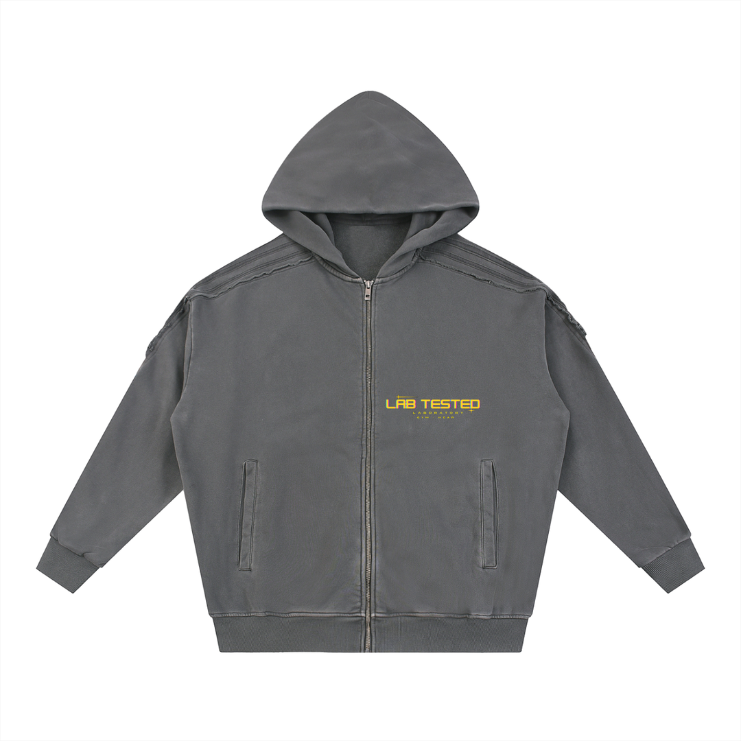 LABORATORY Raw Edge Zip Hoodie - GOLD RUSH