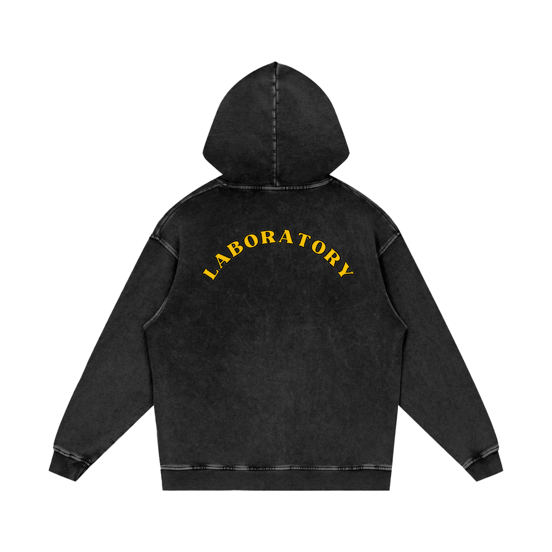 LABORATORY - Snow Washed Loose Cotton Hoodie
