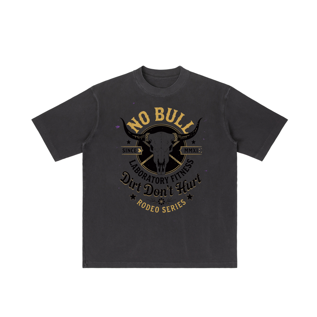 LABORATORY - Vintage Wash Drop Shoulder T-shirt - NO BULL