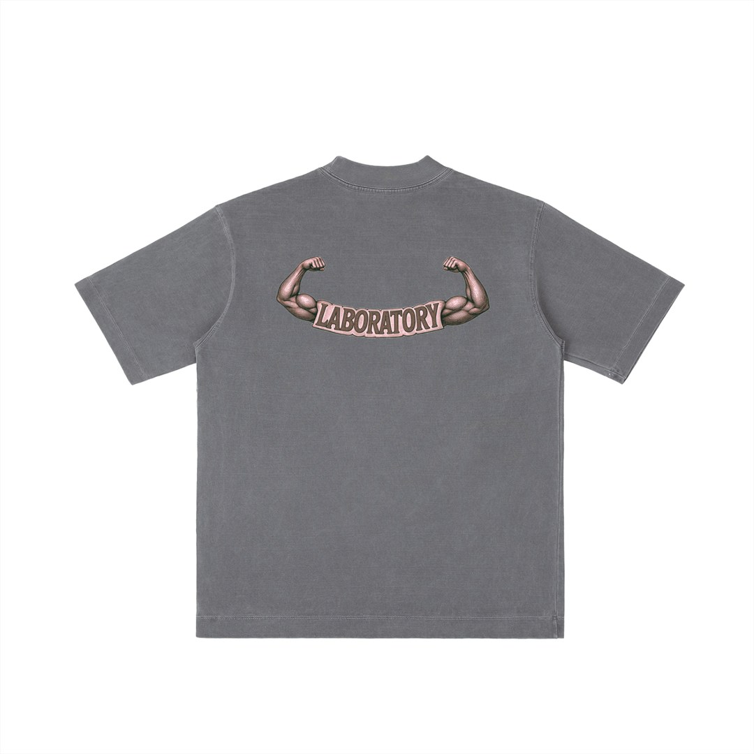LABORATORY - Vintage Wash Drop Shoulder T-shirt - NO BULL