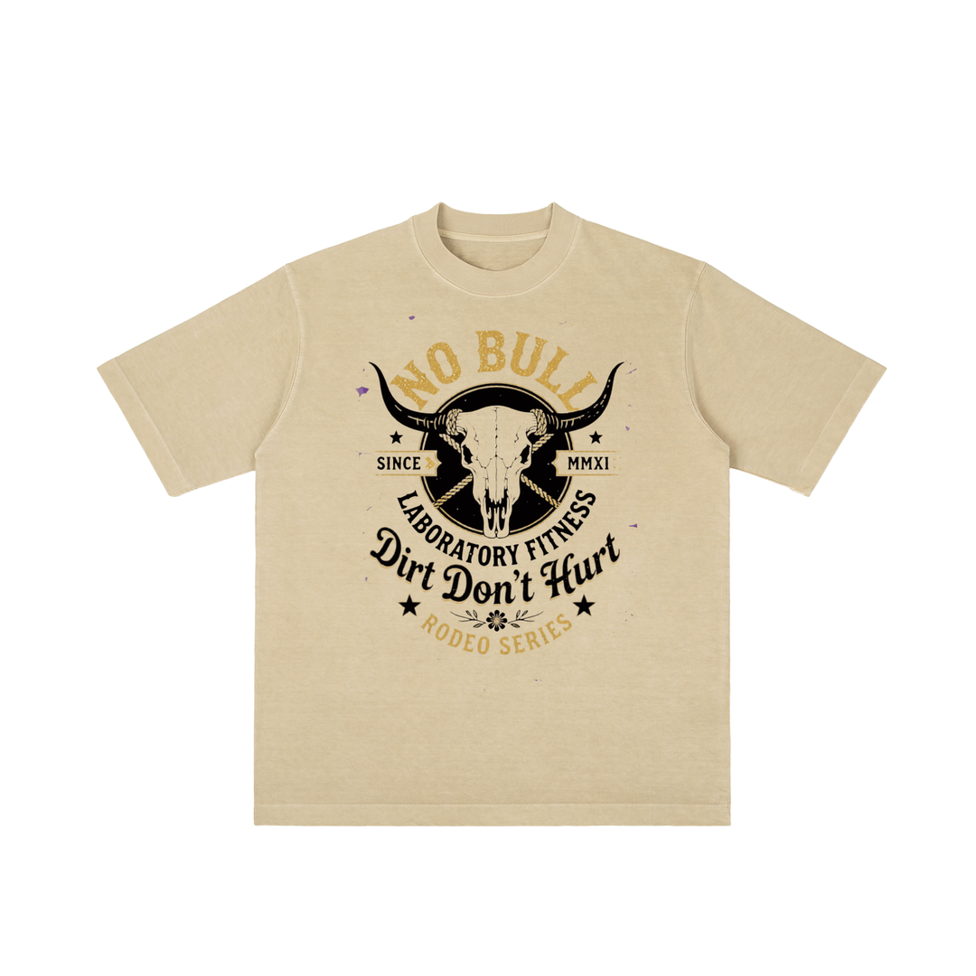 LABORATORY - Vintage Wash Drop Shoulder T-shirt - NO BULL