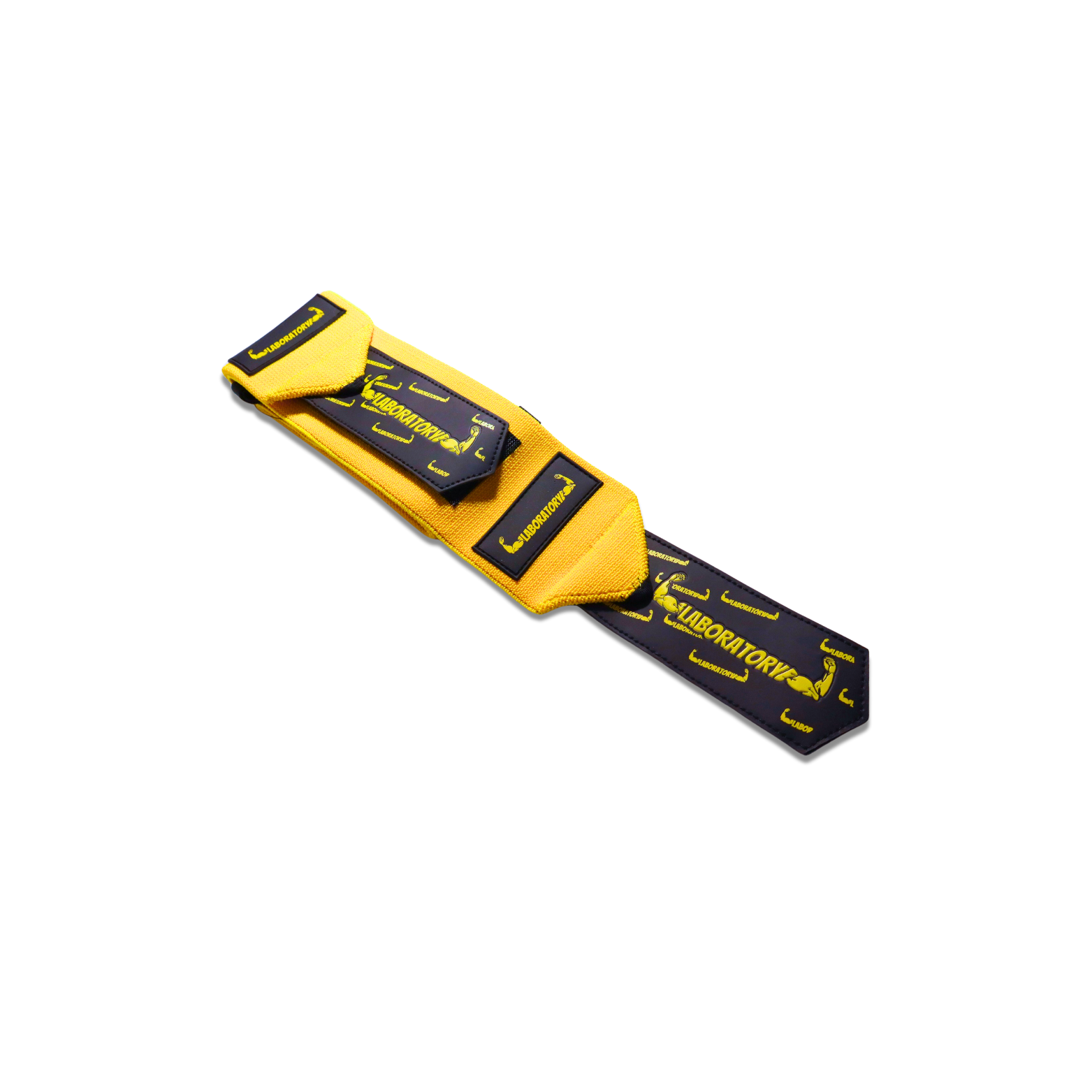 Yellow and black strap with 'Kubota' branding on a white background