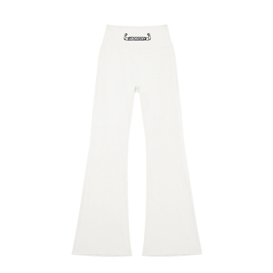 Laboratory Women's High-Waisted Flare Leggings BLK Ink logo
