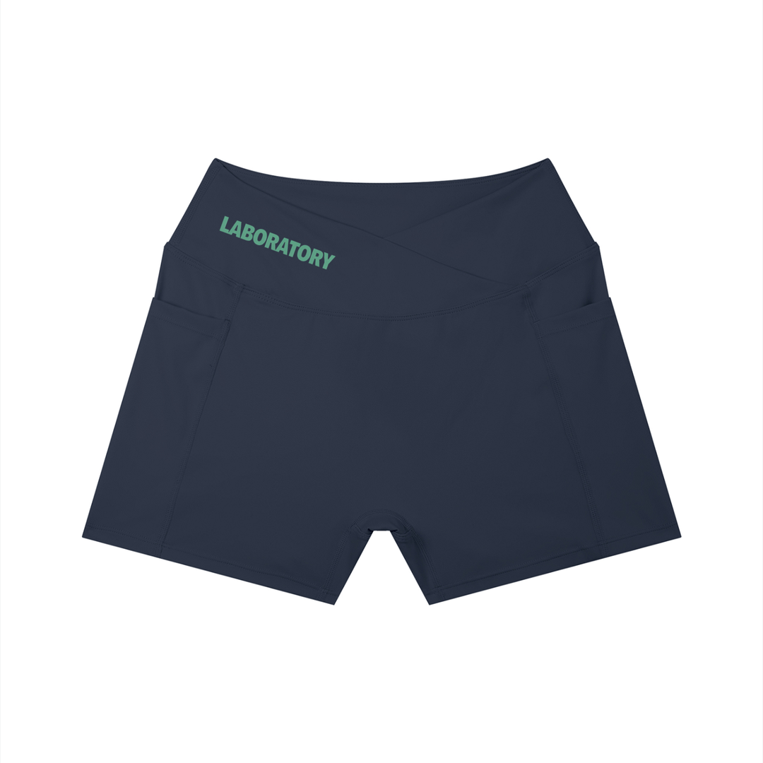 LABORATORY Women’s High Rise Pocket Yoga Shorts - sage green