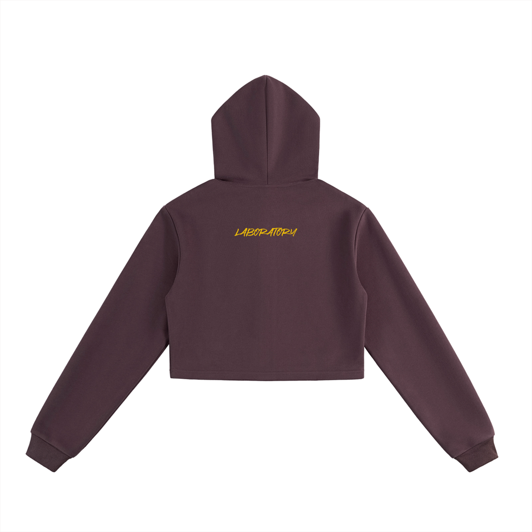 LABORATORY WMS - Essential Cropped Zip-Up Hoodie