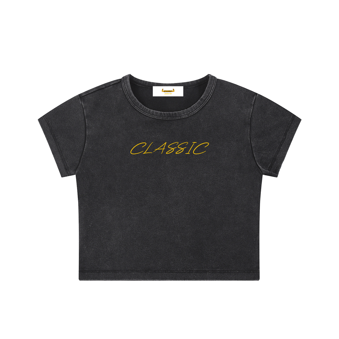 LABORATORY CLASSIC - Snow Washed Crop Top