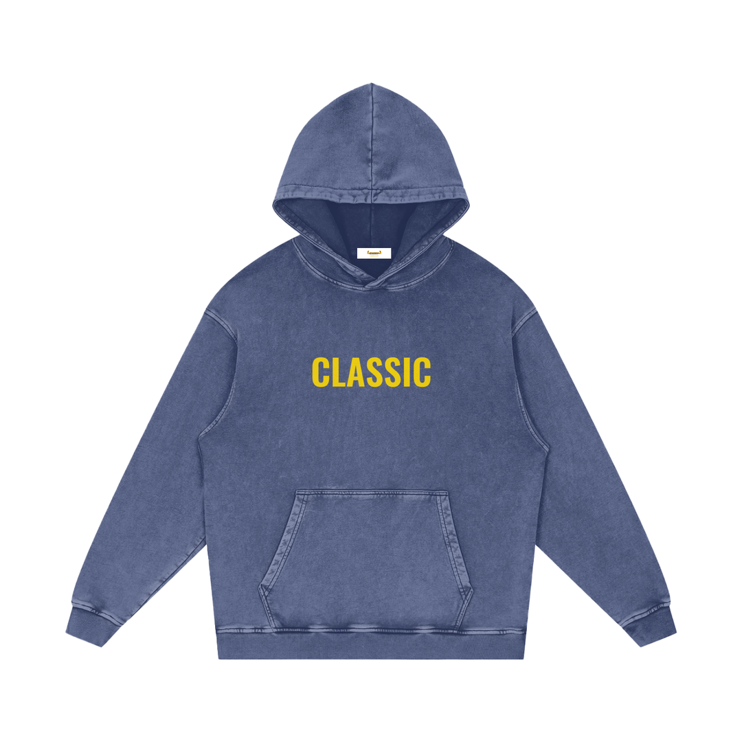 LABORATORY - Snow Washed Loose Cotton Hoodie