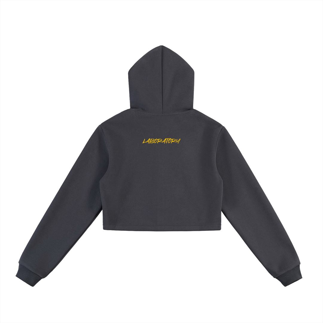 LABORATORY WMS - Essential Cropped Zip-Up Hoodie