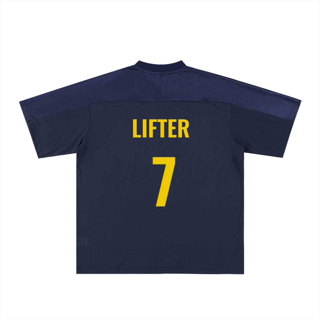LABORATORY UNISEX - Oversized Mesh V-Neck Jersey
