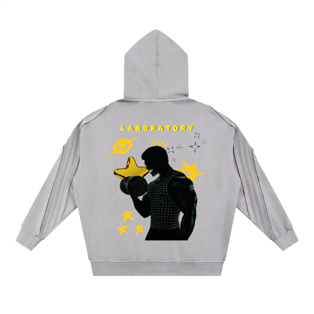 LABORATORY Raw Edge Zip Hoodie - GOLD RUSH