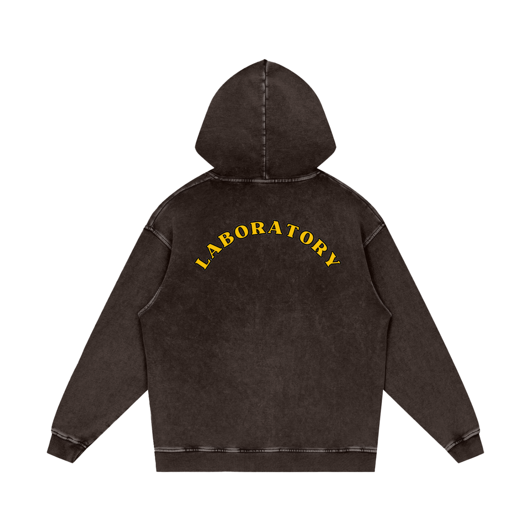 LABORATORY - Snow Washed Loose Cotton Hoodie