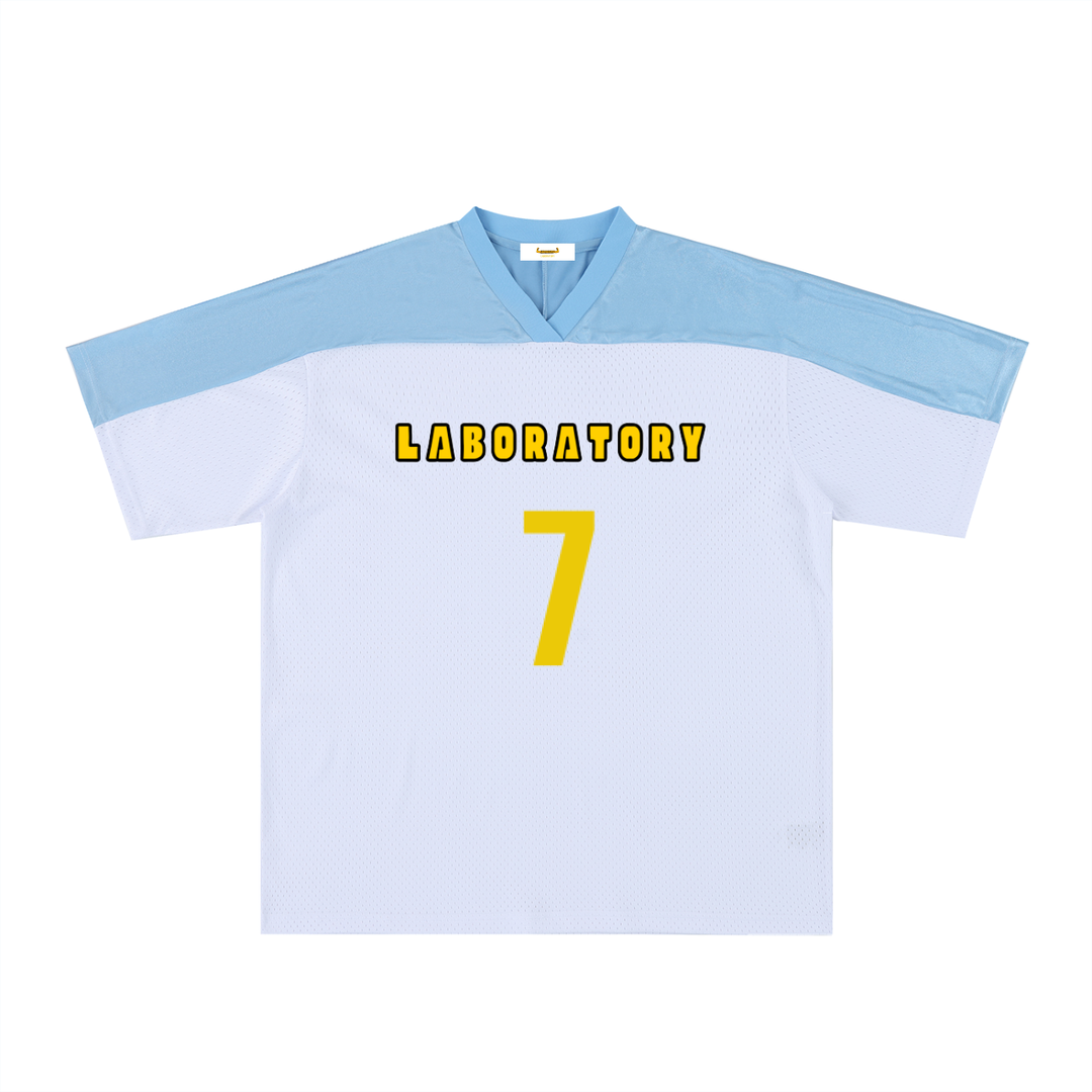 LABORATORY UNISEX - Oversized Mesh V-Neck Jersey