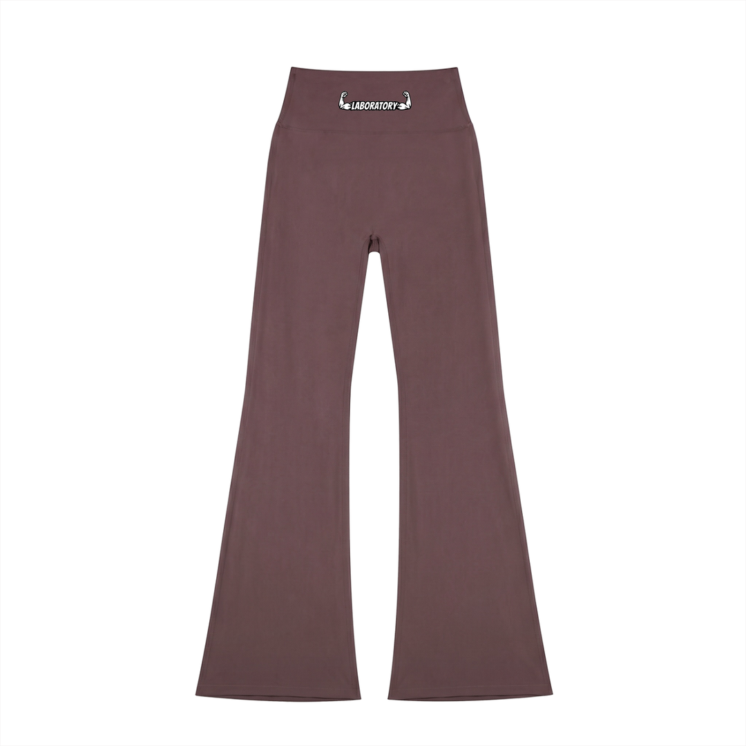 Laboratory Women's High-Waisted Flare Leggings BLK Ink logo