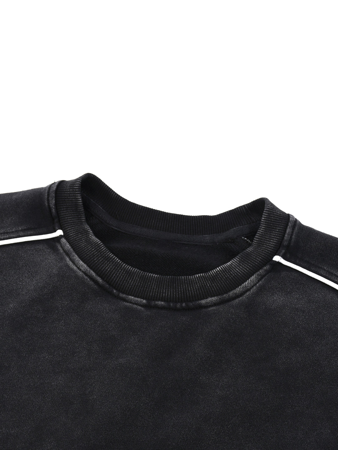 LABORATORY - Mineral Wash Piping Raw Hem Sweatshirt
