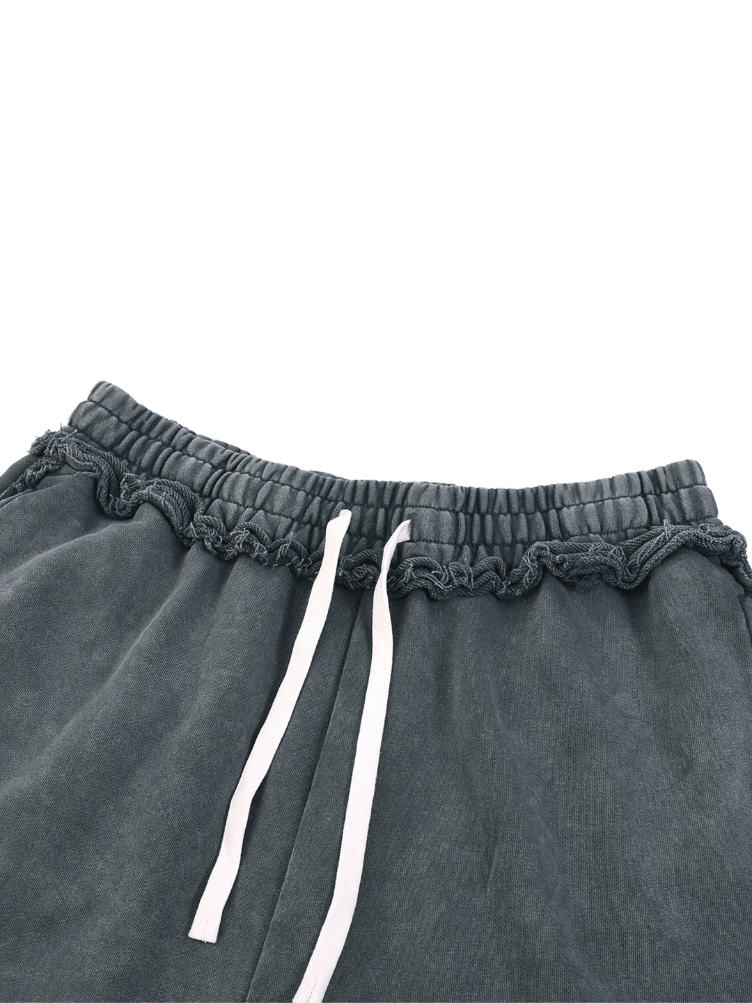 LABORATORY - Unisex Mineral Wash Raw Edge Shorts